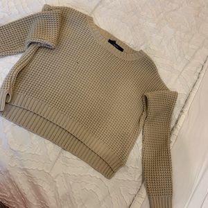 Cropped Oatmeal Sweater